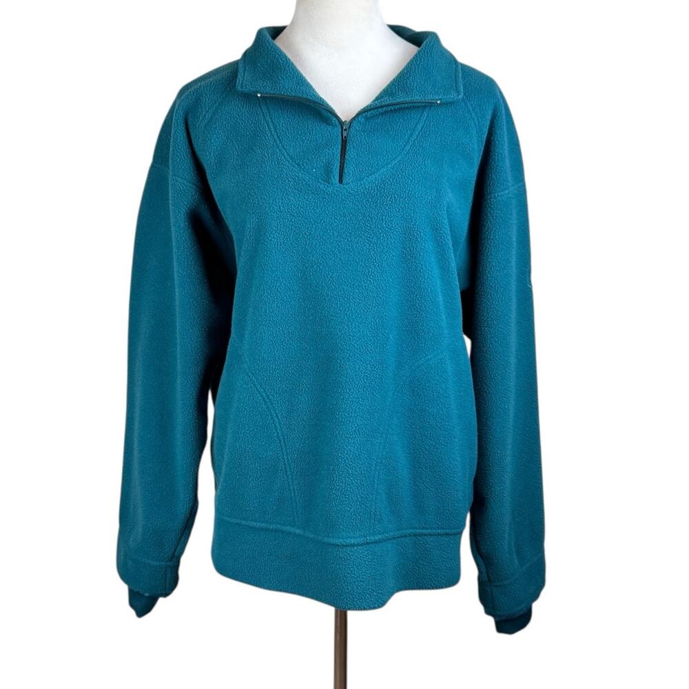 Zero Restriction M Green Golf Quarter Zip Lined Windbreaker Jacket Pockets